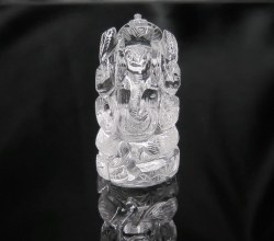 【高品質】　ヒマラヤ水晶　ガネーシャ 水晶彫刻 ガネーシャ （ヒマラヤ マニカラン産 天然水晶） No.82