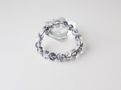 AB3389　グラファイトインクォーツ　１０．５ｍｍ～１１．３ｍｍ　ブレスレット