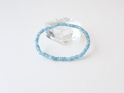 ZG0009　ブルージルコン　ボタンカット　ブレスレット　