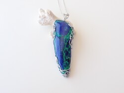 AG 0054　アズライト／マラカイト　ペンダントトップ