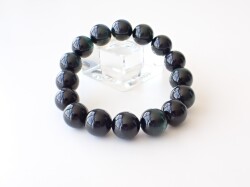 TA0503　【プレミアム】　トルマリン　１３ｍｍ～１３．７ｍｍ　ブレスレット　☆宝石鑑別書付き☆