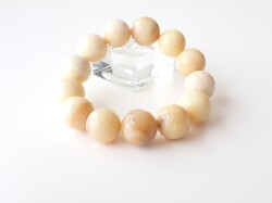 PB0094　イエローオパール　１６．５ｍｍ～１７ｍｍ　ブレスレット　◇ネコポス対応可◇