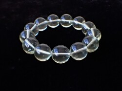 RI0221　【プレミアム】　リビアングラス　１５．７ｍｍ～１６．３ｍｍ　ブレスレット　☆宝石鑑別書付き☆