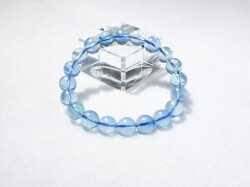 AA0244　アクアマリン　９．３ｍｍ～９．９ｍｍ　ブレスレット