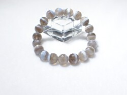 BM0048　☆クリアランスセール☆　バンデットオパール・カルセドニー（ミラーボールカット）　１１ｍｍ～１１．６ｍｍ　ブレスレット　◇クロネコゆうパケット対応可◇　☆各種セール・ポイント付与対象外☆