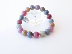 SB0613　ミックカラーサファイア　１０ｍｍ　ブレスレット