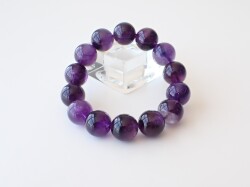 AC1815 ルワンダ産 アメジスト 14mm ブレスレット