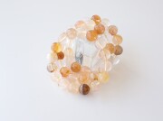 OC0045　ライモナイトインクォーツ（イエロークォーツ）　１２ｍｍ～１３ｍｍ　ブレスレット　◇ネコポス対応可◇