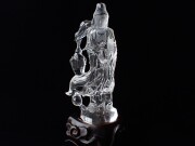 AB3198　【プレミアム】　観音菩薩像／水晶　☆木製台座／専用箱☆