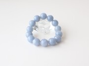 HC0363　ミャンマー産　青翡翠　１５．２ｍｍ～１５．５ｍｍ　ブレスレット　☆宝石鑑別書付き☆