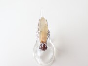 AB3370　奈良県吉野郡天川村産　イエロークォーツ＆レインボーガーネット　リング