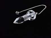 CC0605　ガネーシュヒマール産　ヒマラヤ水晶　ヴァジュラ（金剛杵）　ペンデュラム