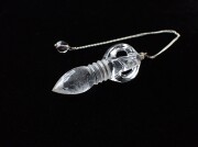 CC0606　ガネーシュヒマール産　ヒマラヤ水晶　ヴァジュラ（金剛杵）　ペンデュラム