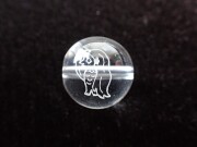 AB2570　【限定価格】　アマビエ　彫刻ビーズ（水晶／オニキス）　粒販売　◇ネコポス対応可◇　☆各種セール・ポイント付与対象外☆