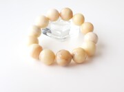 PB0094　イエローオパール　１６．５ｍｍ～１７ｍｍ　ブレスレット　◇ネコポス対応可◇