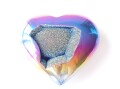 MD0307　ブラックアクアオーラアゲート　ハート　３３６ｇ　
