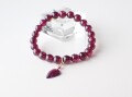 GB0199　ロードライトガーネット（チャーム付き）　８ｍｍ～９ｍｍ　ブレスレット