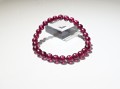 GB0189　ロードライトガーネット　７ｍｍ　ブレスレット