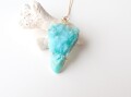 GD0088　ジェムシリカ（クリソコーラ・カルセドニー）　Ｋ１８ペンダントトップ