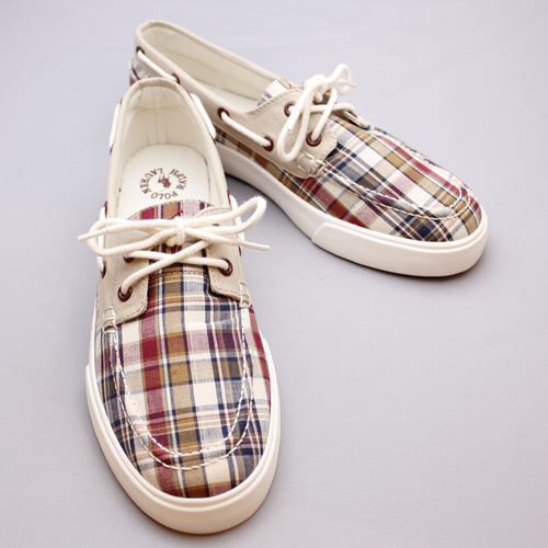 【D038】Polo Ralph Lauren/Lander Madras Shoe/スニーカー
