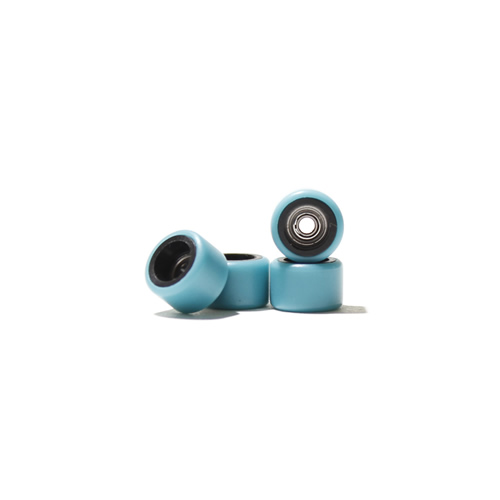 【FF014】FlatFace/Dual Durometer Bearing Wheels - Black/Turquoise/ウィール