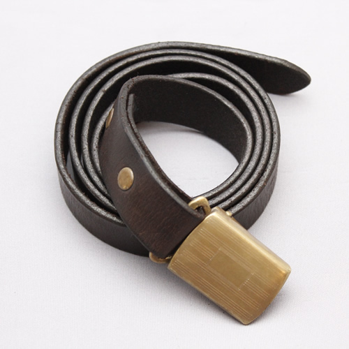 【R027】RUGBY/Gold Slider Leather Belt/ベルト