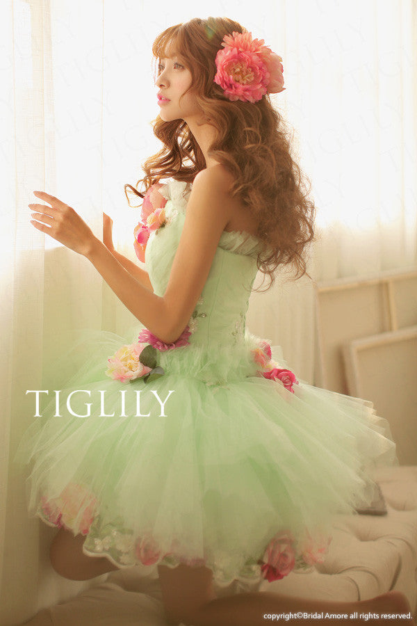 【TIGLILY】ミニドレス＿ウエディングドレス（s105g） 84,260円(税別）