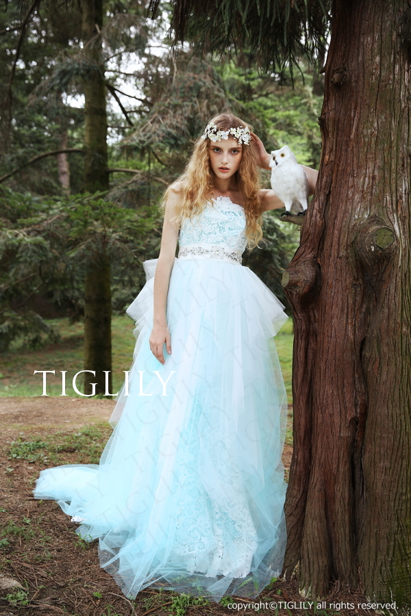 TIGLILY カラードレス　3way　ブルー