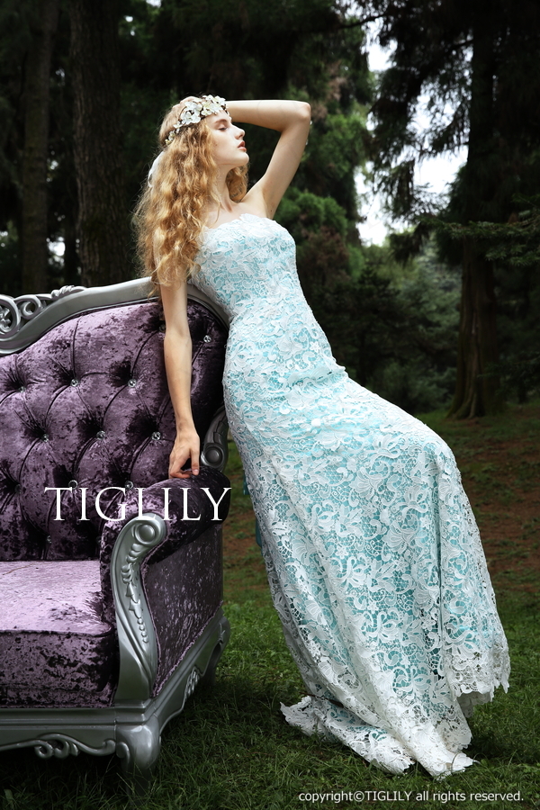 TIGLILY カラードレス　3way　ブルー