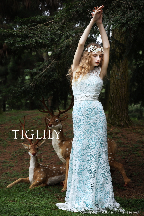 TIGLILY カラードレス　3way　ブルー