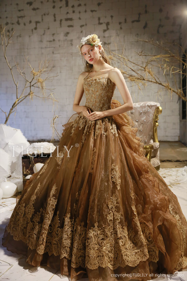 ダミアン Damien】ウェディングドレス カラードレス（c552)