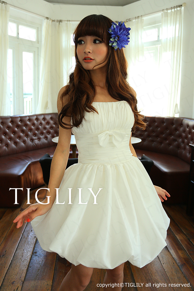 TIGLILY】ミニドレス＿ウェディングドレス＿ウエディング