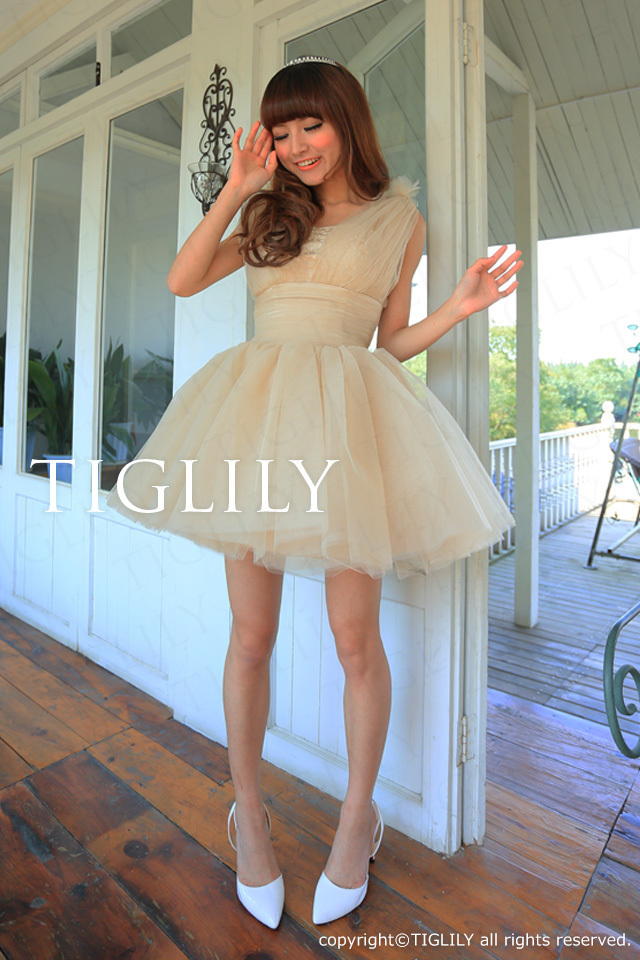 TIGLILY】ミニドレス＿TIGLILY＿ショートドレス＿ウエディング