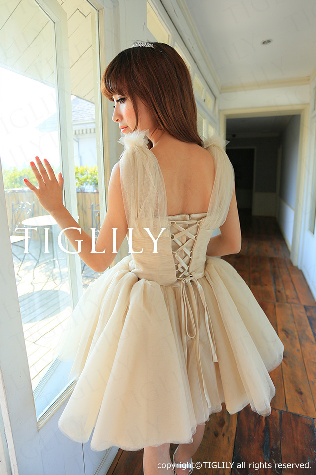 TIGLILY】ミニドレス＿ウェディングドレス＿ウエディングドレス