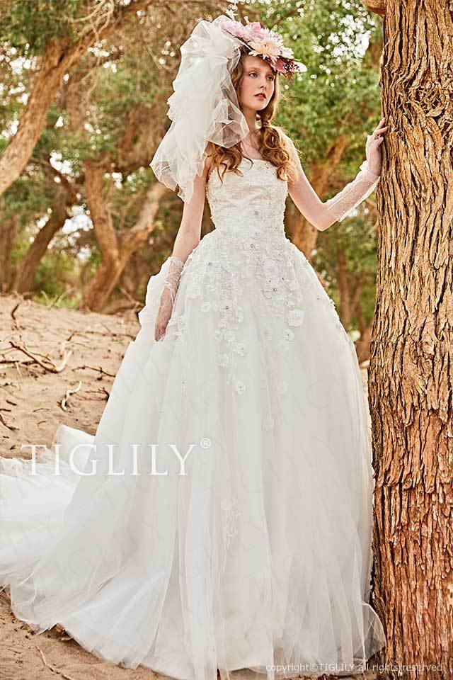 ナタリー Natalie】ウエディングドレス＿ホワイトドレス（w363)