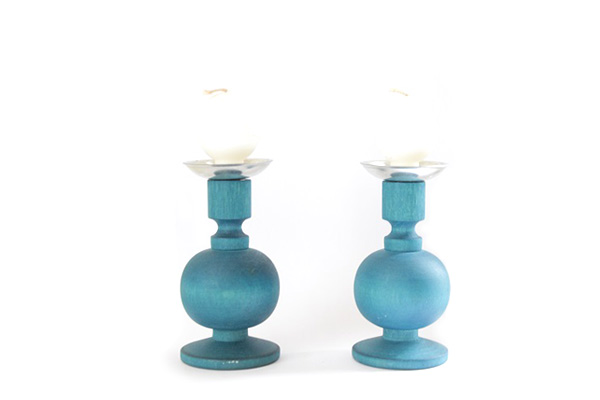 aarikka アーリッカ　　　　　　　　　　キャンドルホルダー2個セット（ キャンドル付き）　　