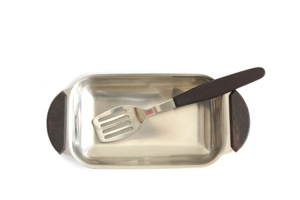 北欧ヴィンテージ 　　　　　　　　　　ステンレストレー mini サイズ with スプーン