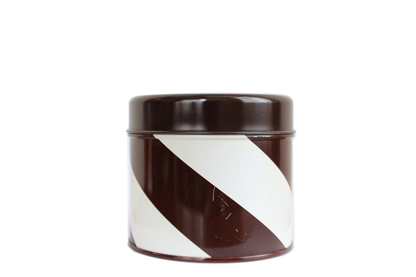 rikka アーリッカ コーヒー缶 Sサイズ ブラウンストライプ