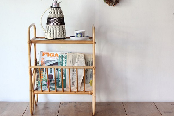 Magazine rack＆table　　　　　　　　　 マガジンラック＆テーブル/ スウェーデン　1940's-50's　（送料無料）