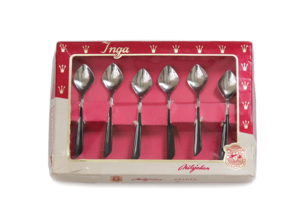 北欧ヴィンテージ 　　　　　　　　　　スプーン6本セット Inga /Nils Johan  Sweden　