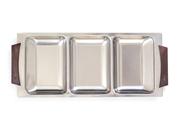 北欧ヴィンテージ 　　　　　　　　　　ステンレストレー 3層型/ Denmark