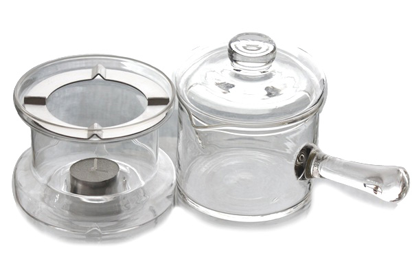 Signe Persson-Melin 　　　 ガラスのポット小（片手鍋）とウォーマーのセット /  Boda Nova