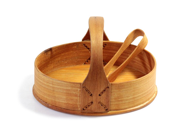 北欧ビンテージ 　　　 　　　　　　　　バスケットトレー(S size) with トング　　