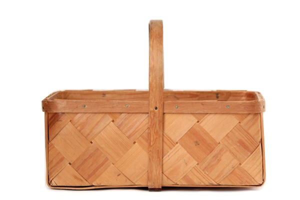 北欧ビンテージ 　　　 古いモミの木のかご /  ML size　