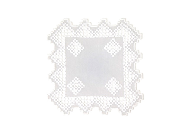 北欧ヴィンテージ　　　　　　　　　テーブルトップ / ハーダンガー刺繍  23cm×23cm