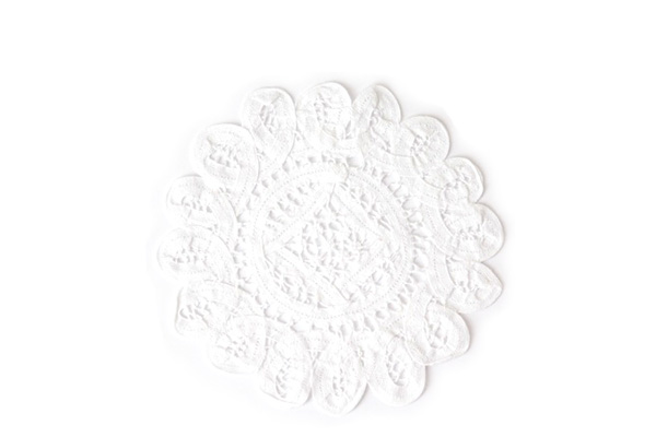 北欧ヴィンテージ　　　　　　　　　テーブルトップ/ しきもの 丸(白)17.5cm×17.5cm