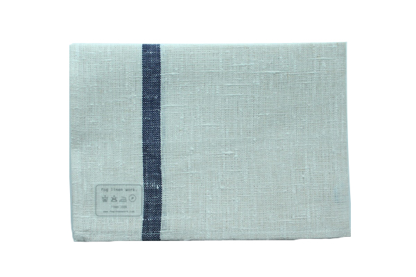 キッチンクロス（厚地） ネイビーライン　/　fog linen work