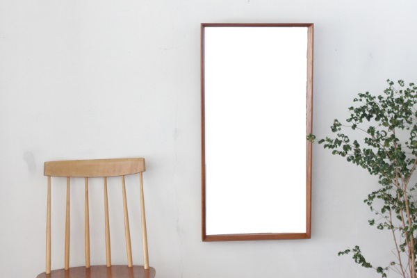 北欧ヴィンテージ　　　　　　　　　　　ミラー 高さ82cm/チーク材（＋送料一律1,650円税込）