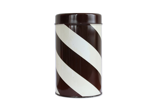 aarikka アーリッカ　　　　　　　　　　　 コーヒー缶 Mサイズ/ ブラウンストライプ　　　