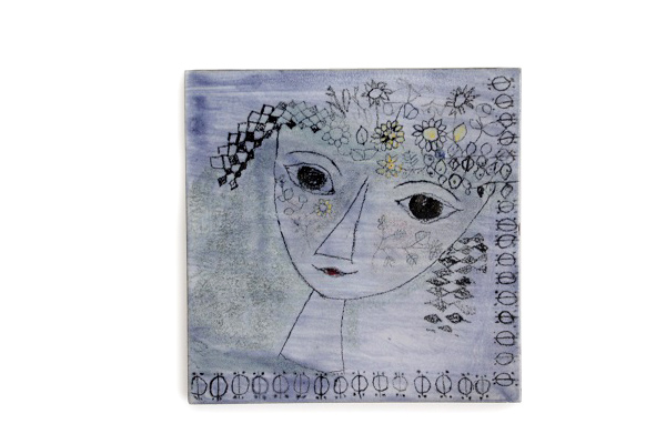 北欧 vintage　　　　　　　　　　Wall plate 陶板 / 微笑み